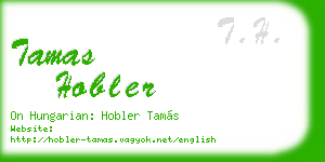 tamas hobler business card